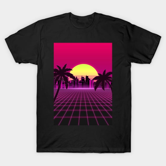 Retro Horizon T-Shirt by Kiboune